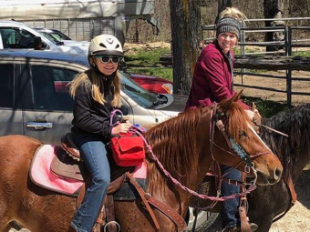 Lily and Shanna at the spring 2018 ride at Brushy Creek
